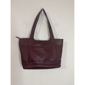 The Sak De Young Tote Bag in Burgundy/Red Pebbled Leather Excellent